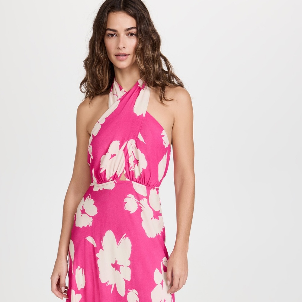 Velvet by Graham and Spencer Tatum Green Tropical Maxi Dress